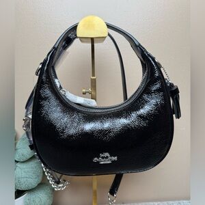 Coach Carmen Mini Crossbody Bag Black Leather Shoulder Bag
